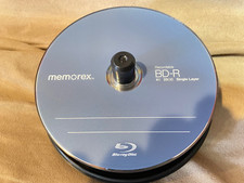 Memorex, Blue Ray, BD-R, 20 Pack, 4X, 25GB, Single Layer, Discs, New