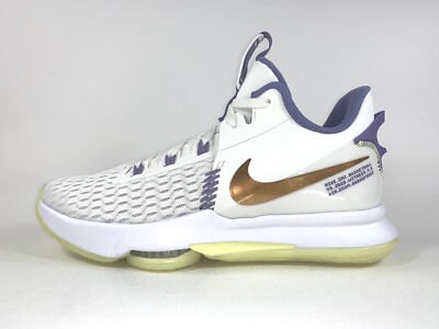 Nike Men\'s 8.5 Lebron Witness‎ 5 Shoes Lakers White Purple Basketball Sneakers Amazon.com | Nike Lebron Witness CQ9380-102 Mens Basketball  main image 3
