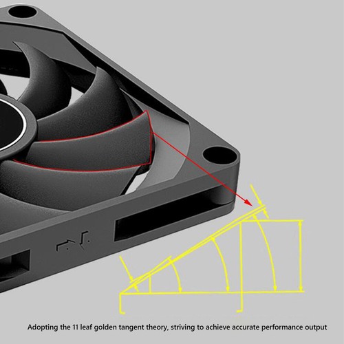 8CM Water Cooling Radiator Fan 800-2700RPM Ultra-thin Chassis Case Fan 11 Blades - Afbeelding 10 van 11