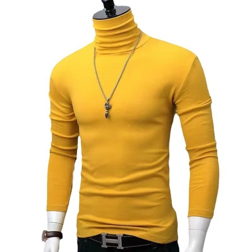 Mens Turtleneck Jumper Tops Sweater Winter Warm Long Sleeve Slim Shirts - Picture 17 of 23