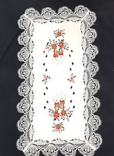 Christmas Candle Lace Table Runner Centerpiece 15 27