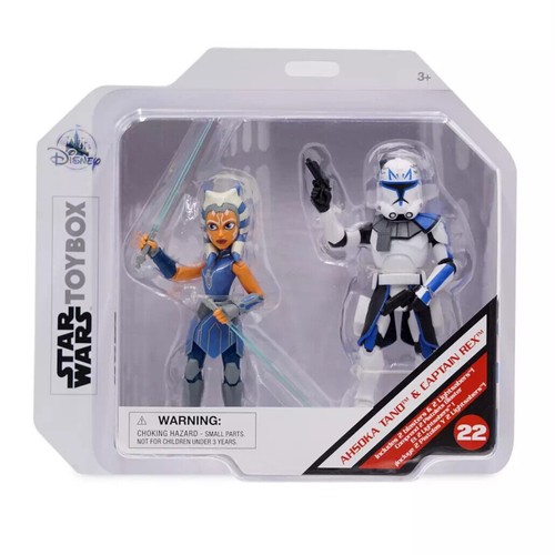 Ahsoka Tano and Captain Rex Action Figure Set Star Wars Toybox Disney #22 NEW