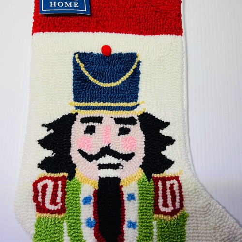 Christmas Stocking White Nutcracker Hat Hooked Wool 8.5" x 20" C&F Enterprises - Picture 8 of 15