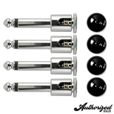 4 Pack George L's .155 Right Angle Plug Jacket Black Kit