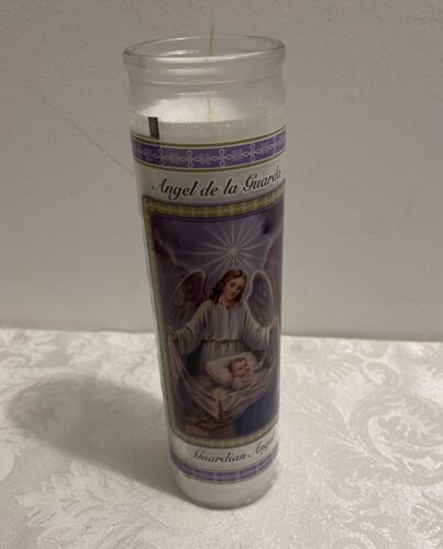 Guardian Angel Angel de La Guarda Prayer/Devotion Candle. 8”. NEW