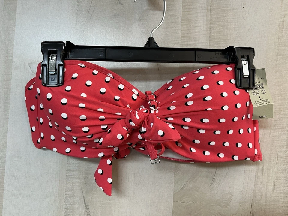 Bikini Ann Taylor rosa a lunares - Nuevo con etiquetas - Talla grande Foto 2 de 4