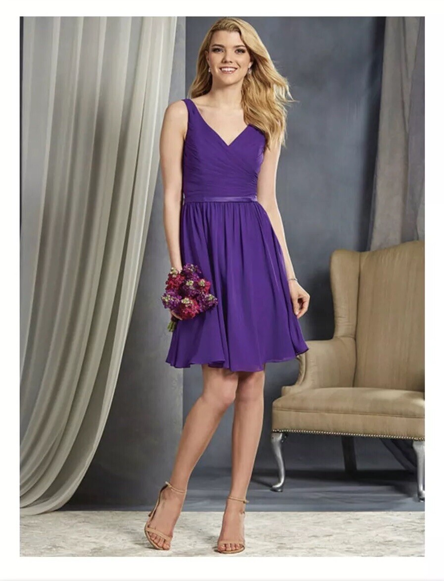 Alfred Angelo Purple Prom/Bridesmaid/Formal Homecoming Size 10 Dress New!!