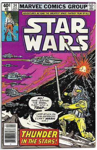 STAR WARS #34 NEWSSTAND VF+ MARVEL COMICS APRIL 1980 LUKE SKYWALKER HI-RES SCANS