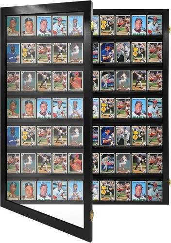 Vitrina de tarjetas coleccionables EE. UU. 77 sin clasificar deportivo cargador superior gabinete de béisbol de madera - Imagen 21 de 21