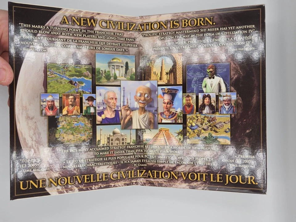Sid Meier's Civilization IV 4 (PC, 2005) 3 CD-ROM Discs & Poster--VERY GOOD - Image 3 of 4