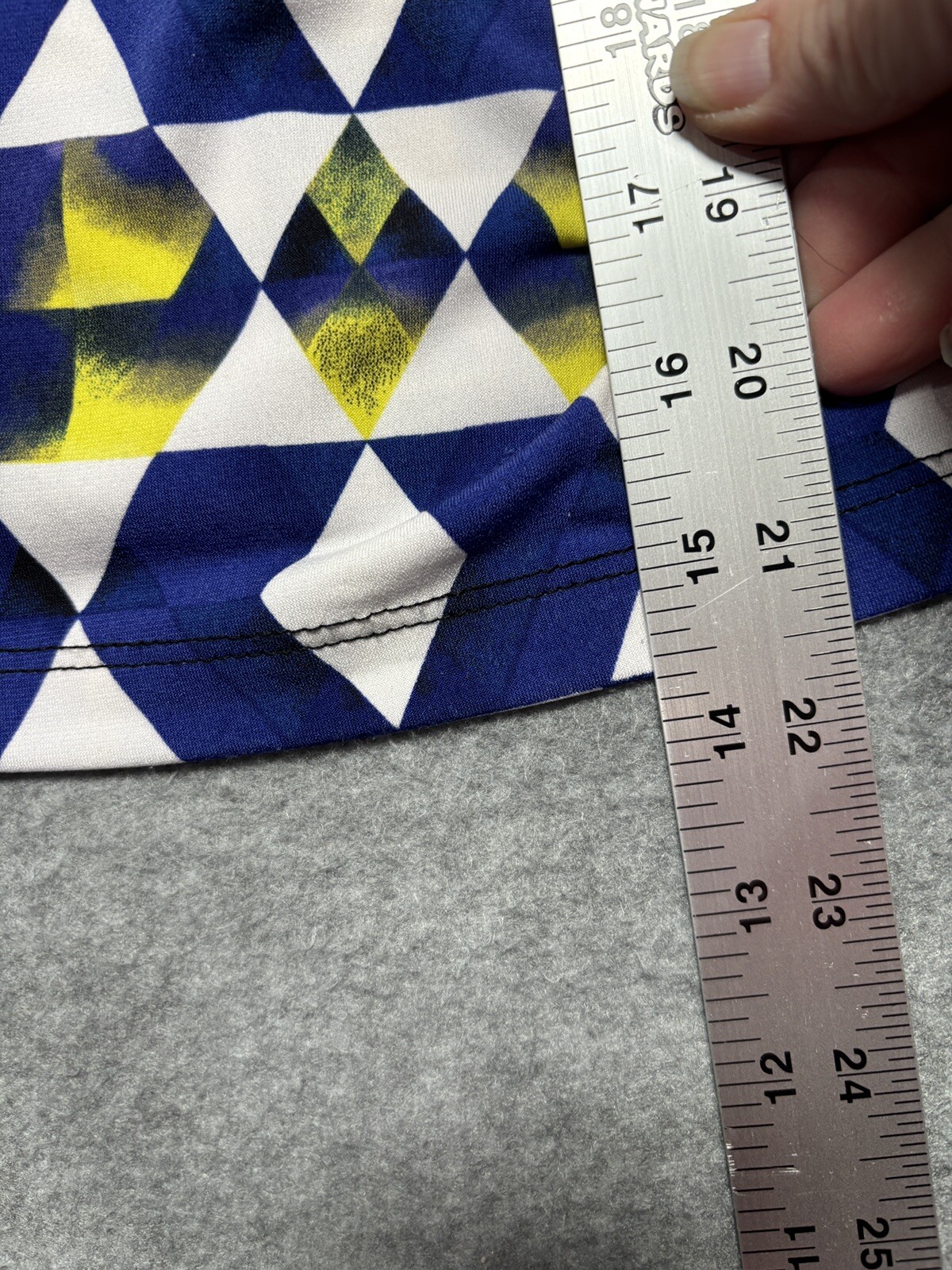 Calvin Klein Womens Blouse Top Geometric Stretch Hem Logo Sleeveless Pet Medium image 8