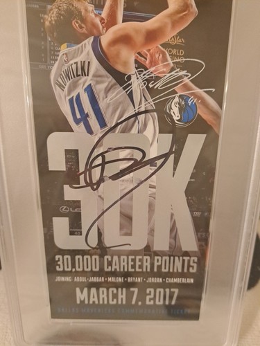 Dirk Nowitzki Dallas Mavericks Signed 30K Commemorative Ticket PSA ENCAPSULATED - Picture 5 of 10