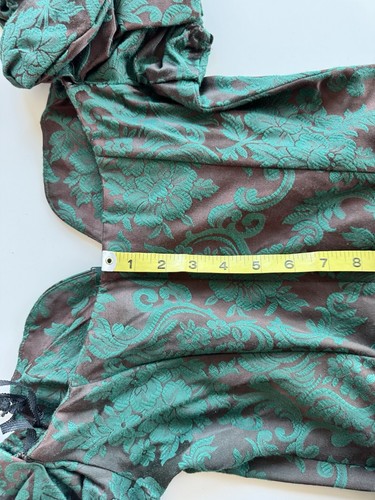 Vintage 90s Jessica McClintock Green Brocade Victorian Mermaid Formal Dress - Picture 12 of 13