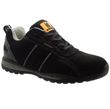 MENS SAFETY TRAINERS SHOES LADIES LEATHER BOOTS WORK STEEL TOE CAP HIKER ANKLE