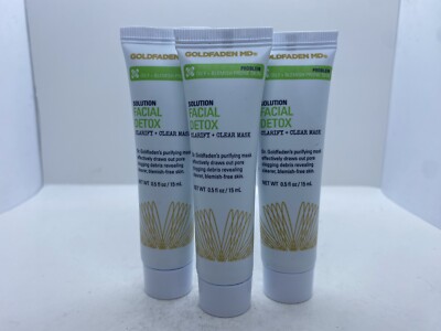 Goldfaden MD Facial Detox Clarify + Clear Mask   0.5 Fl Oz   Set Of 3