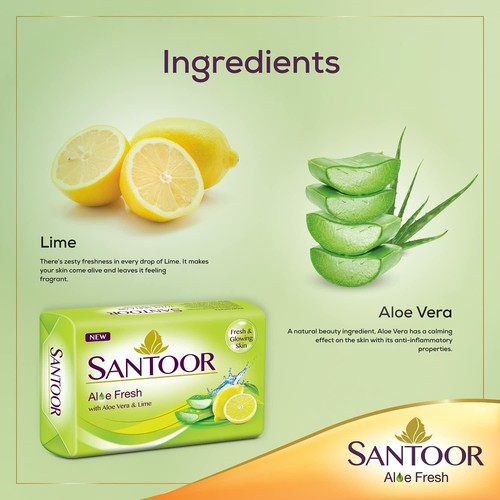 Santoor Total Skin Care Soaps 125g Pack of 6 us - Picture 7 of 13