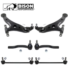 Bison Performance 6pc Front Control Arm Sway Bar Tie Rod Kit For Toyota Camry