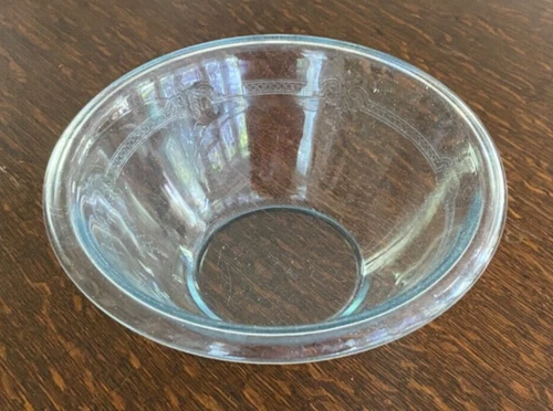 1940's Vintage Fire-King Oven Glass Sapphire Blue Philbe Bowl 8 1/2”