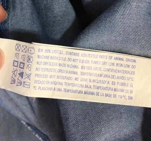 Mono sin mangas Forever 21 bolsillos pequeños con cordón para cintura azul Chambray - Imagen 6 de 6