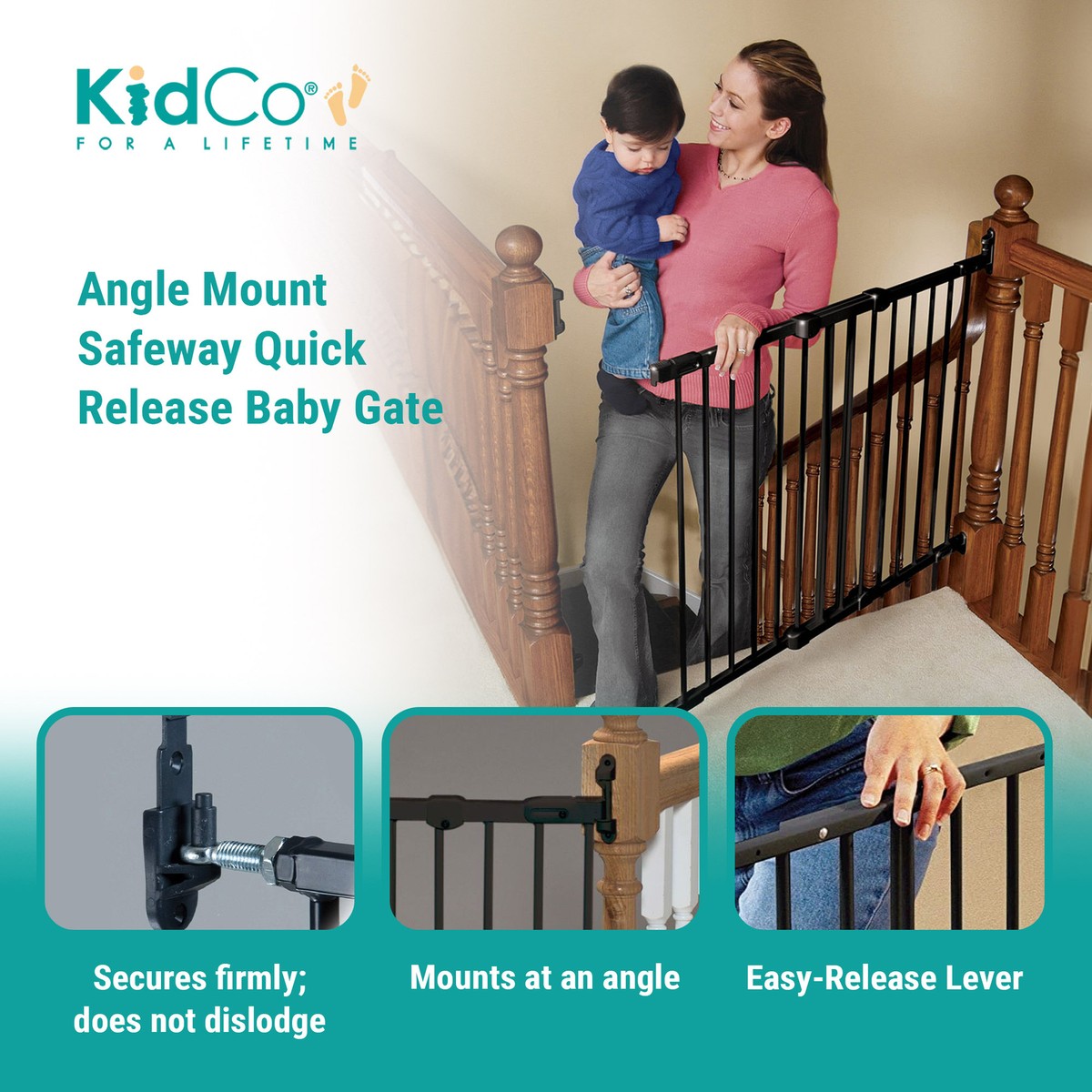 Kidco Safeway Safeway Gate Safeway ® Top Of Stair Baby Safety Gate