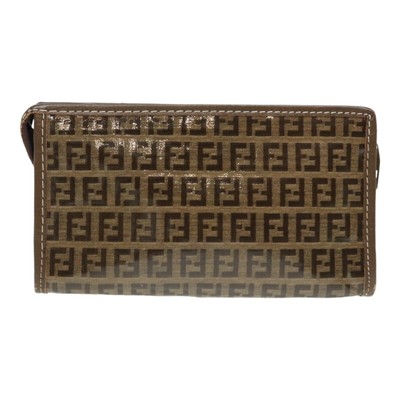 FENDI ポーチ ブラウン ブラック キャンバス