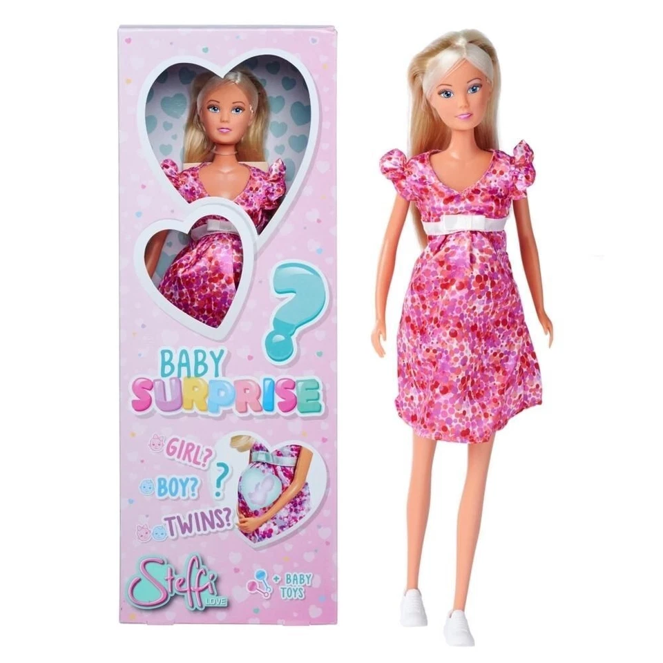 Steffi Love Bambola incinta maschio femmina o gemelli + accessori Baby Surprise - Immagine 2 di 4