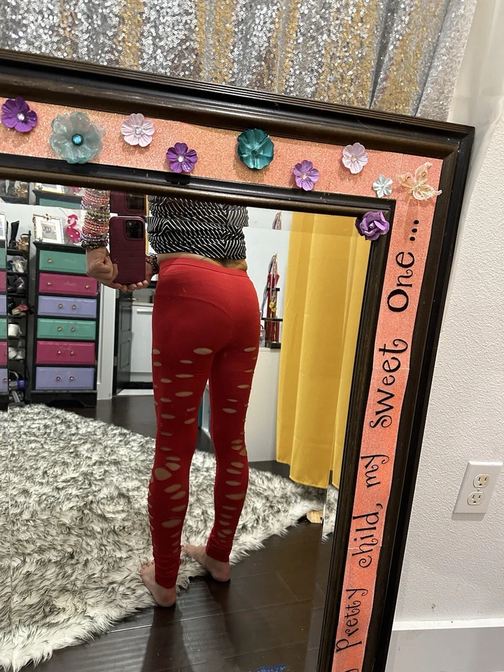 Rojo Corte Cintura Alta Leggings Mujer Pequeño Mediano Target Halloween Foto 2 de 4