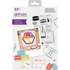 Gemini Die and Clear Acrylic Stamp Set Marvelous Macarons New