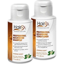 HairRx Professional Nourishing Shampoo & Conditioner Travel Set, Light Lather, J