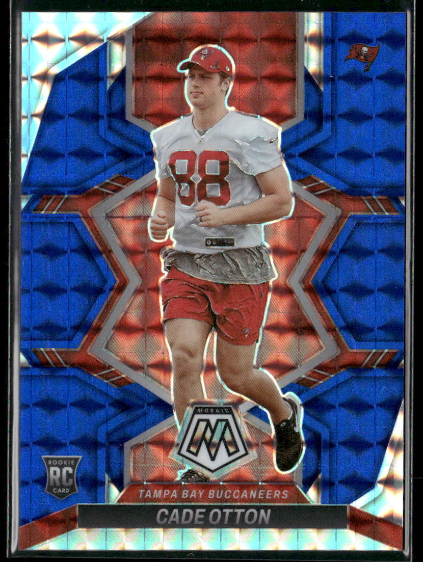 2022 Panini Mosaic Cade Otton #361 Blue Mosaic Prizm /99 Rookie RC Buccaneers
