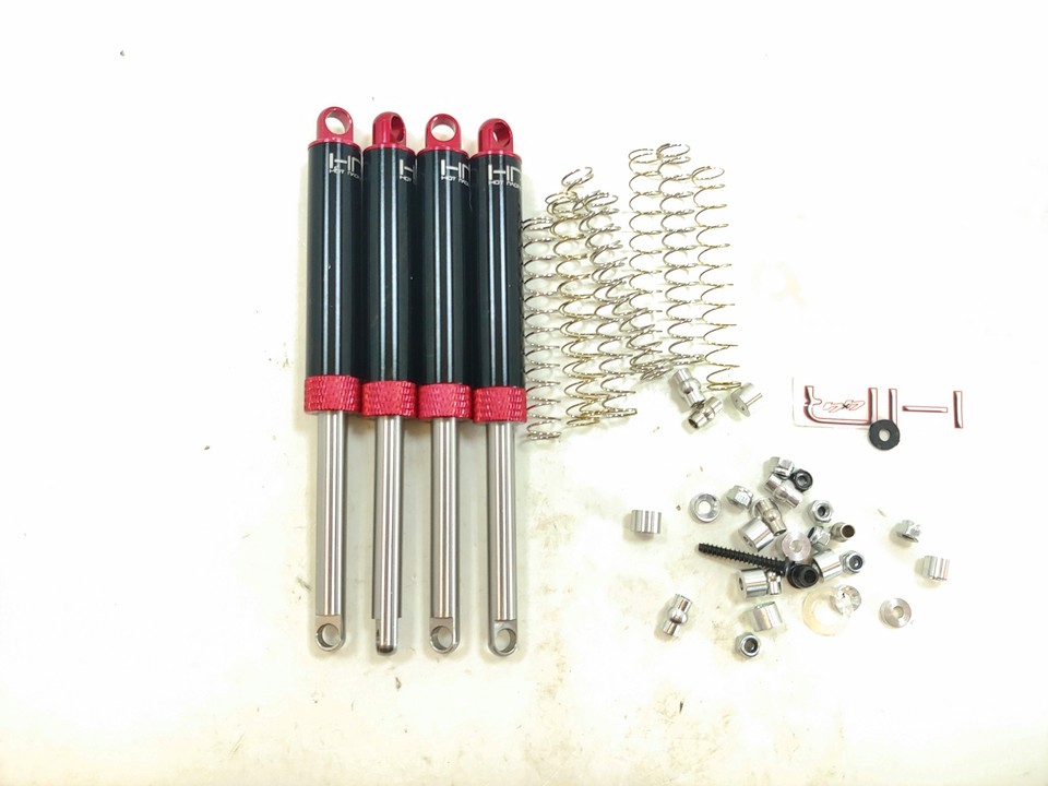 4x Hot Racing Red Internal Spring Air Shocks 120mm Used eBay