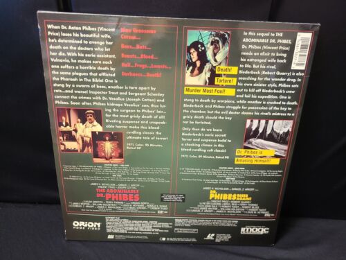 Vincent Price THE ABOMINABLE DR. PHIBBS + RISES AGAIN Laserdisc DOUBLE FEATURE - Picture 2 of 2