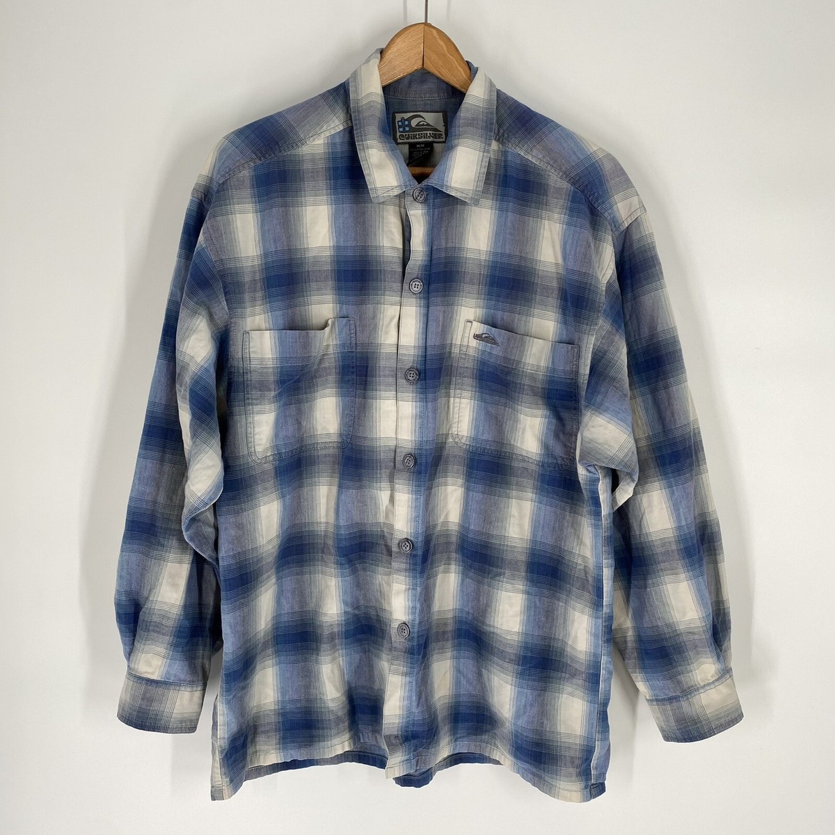 quiksilver mens dress shirts Men's Quiksilver Long Sleeve Button-Down Shirt, Size: XXL, Silver Birch