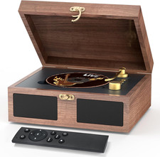 CD Player with Built-In Speakers Portable with Bluetooth Input Output Nostalgic