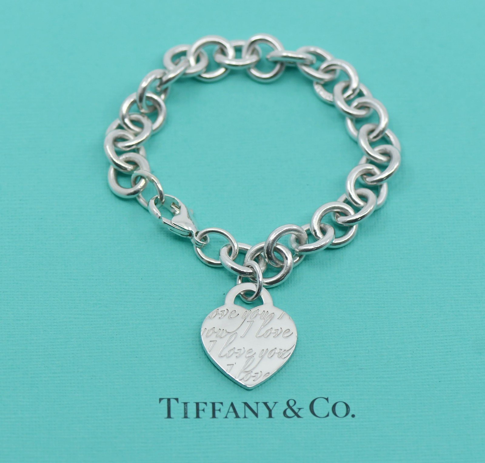 Tiffany & Co I Love You Sterling Silver Bracelet