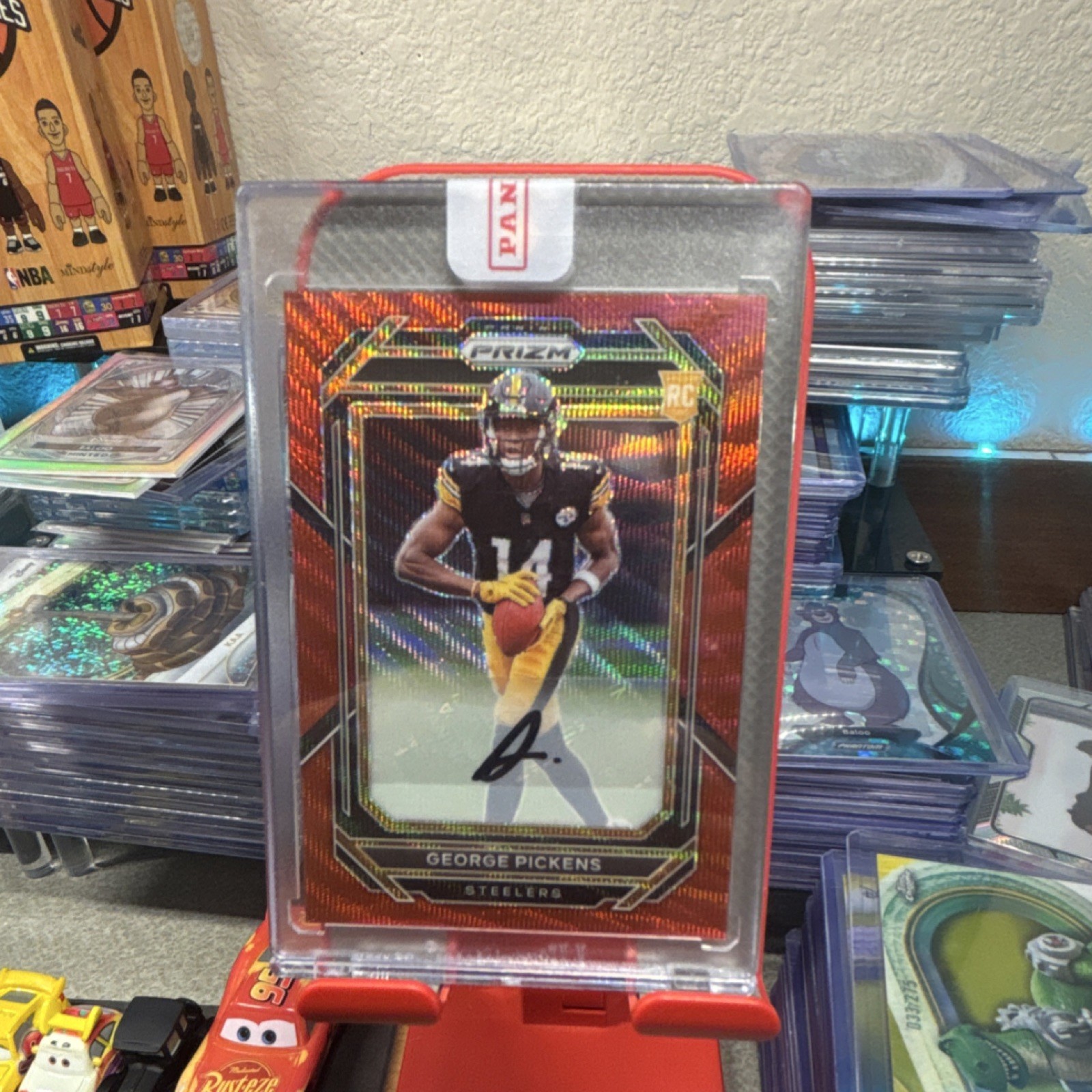 Panini 2022 Prizm Red Wave Rookie George Pickens #329/149 Steelers autograph 