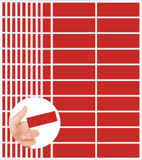 Color Coding Labels,400 PCS 1" x 3" Red Rectangular Colored Labels Stickers,f...