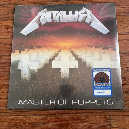 Master of Puppets by Metallica Battery Brick Walmart Exclusive Vinyl NEW SEALED