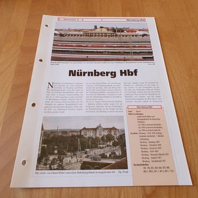 Archiv der dt. Bahnhöfe - Bahnhöfe A-Z - Nürnberg Hbf / 10 Seiten