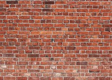 Red Retro Brick Wall Photo Backdrop Polyester Brick Photography Background Fi...