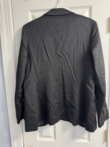 Loro Piana Brooks Brothers Italian 100% Cashmere Black Sport Coat Size Youth 12 - Picture 6 of 8