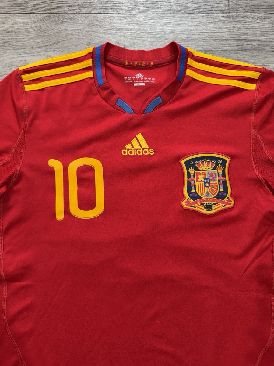 SPAIN 2009 2010 #10 FABREGAS HOME FOOTBALL SHIRT JERSEY ADIDAS