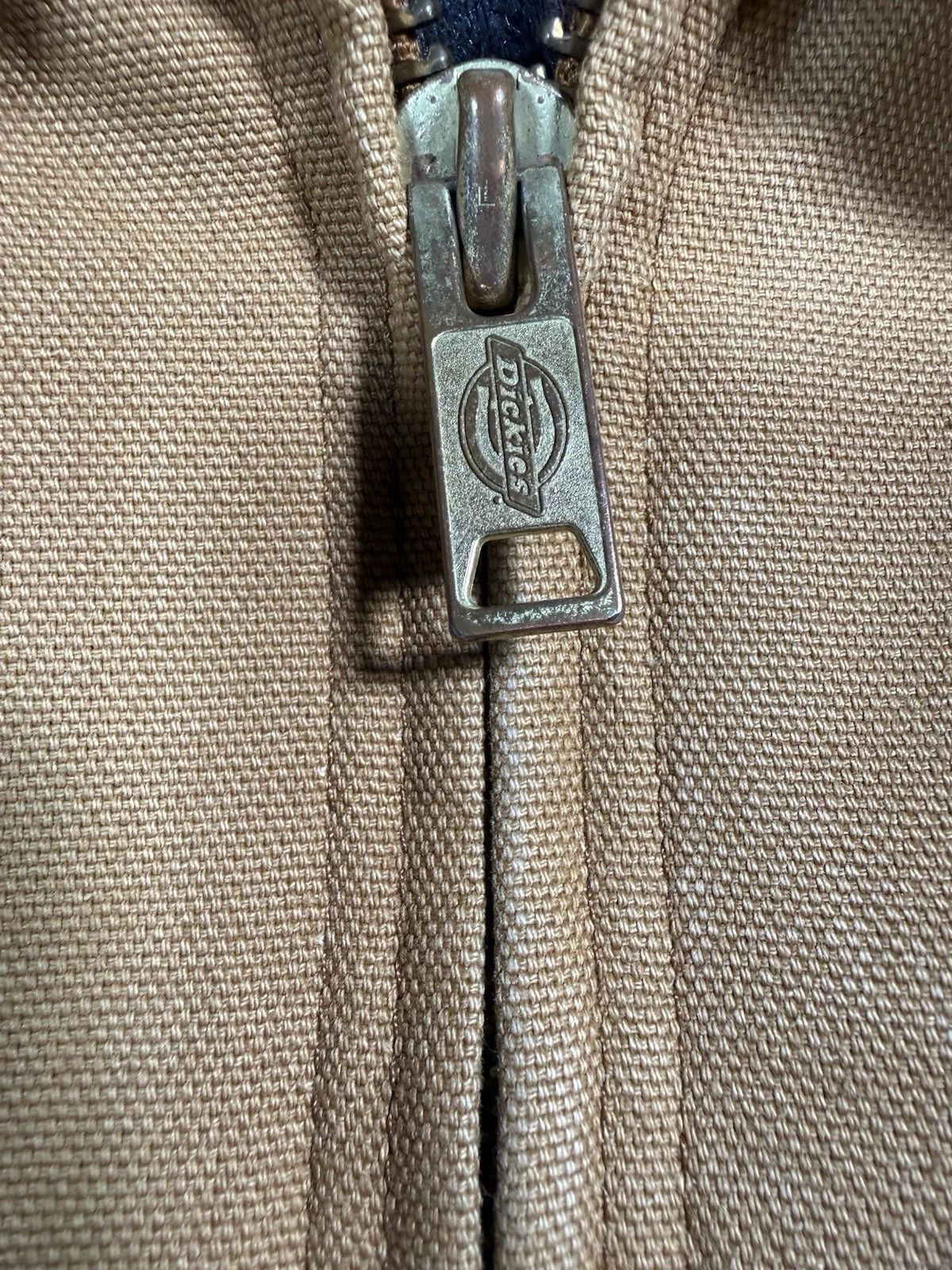Dickies Detroit Style Work Jacket Brown Canvas Blanket Lined Est XL image 11