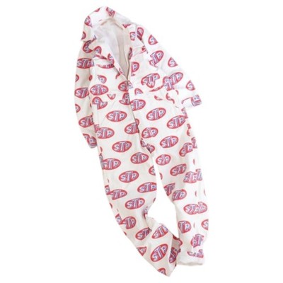 Sugar Cane STP All Over Print Duck Work Jumpsuit M White Red Blue F/S