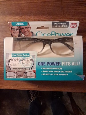 One Power Readers .5 to 2.50 Glasses - Black
