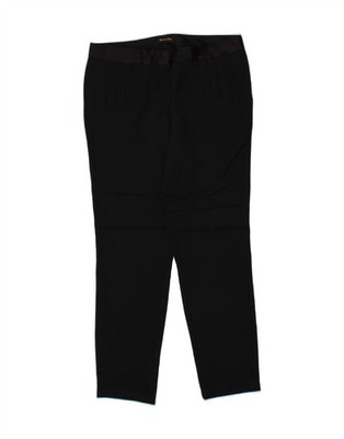 MASSIMO DUTTI Womens Slim Casual Trousers W30 L28  Black Viscose BR11