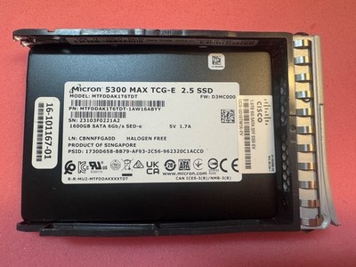 MICRON 5300 MAX TCG-E SSD 1.6TB SATA 6Gb/s 2.5'' - 100% Health Life