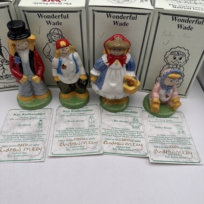 Wade Vogelscheuche Familie Ma, Baby, Pa & Teen Strohhalm von Millfield Farm in Schachtel Echtheitszertifikat neuwertig