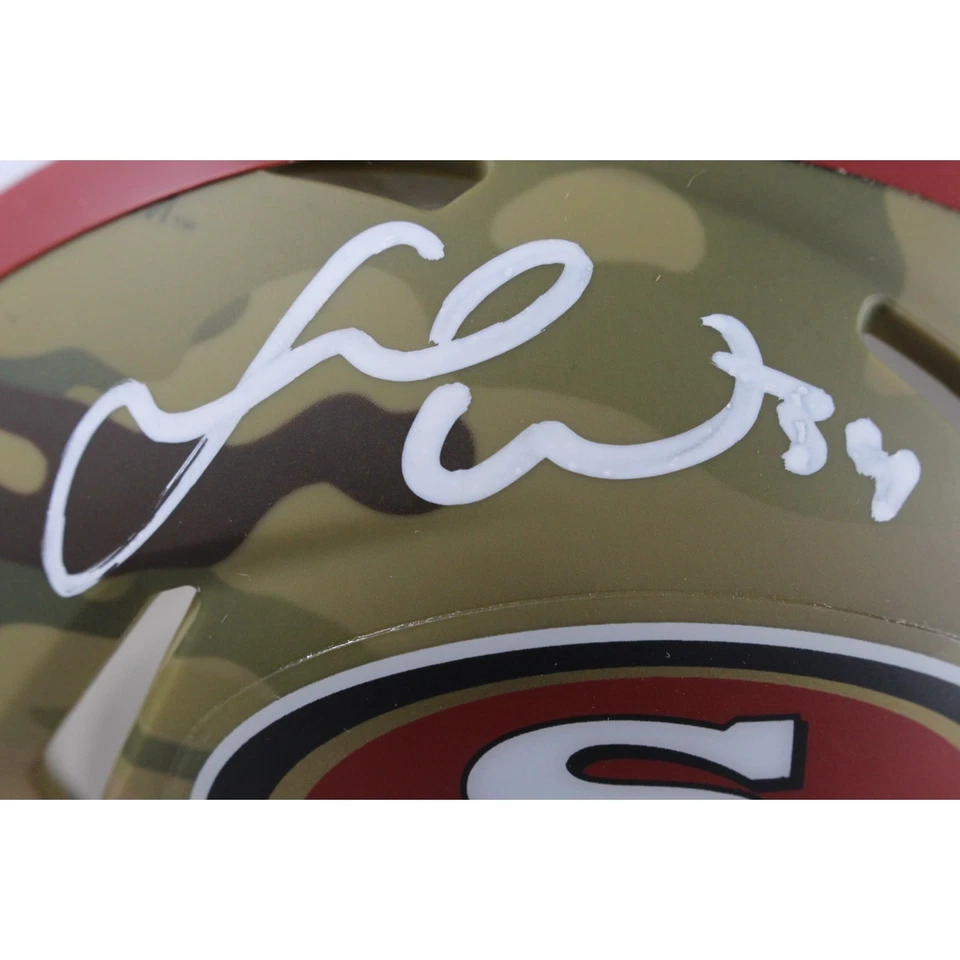Minicasco Beckett Fred Warner autografiado/firmado de los 49ers de San Francisco W 49546 Foto 2 de 4