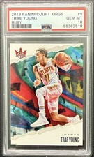 2019-20 Panini Court Kings Trae Young #5 Ruby /149 PSA 10 Gem Mint Atlanta Hawks